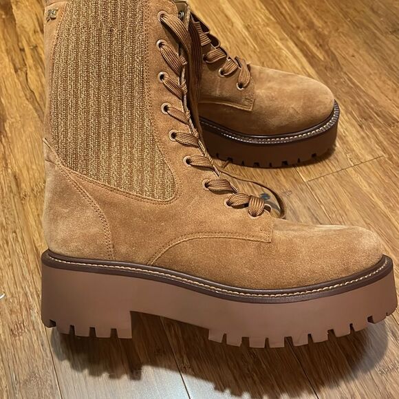 Sam Edelman Evina Bootie Combat Frontier Brown - Picture 3 of 8